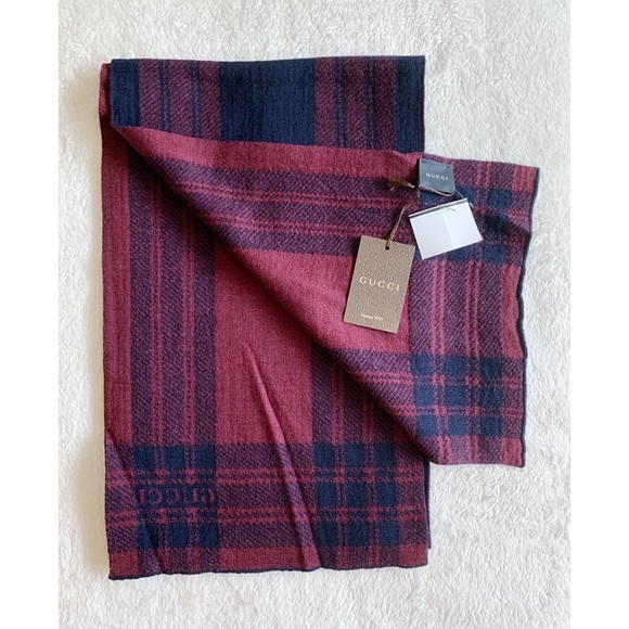 NWT Authentic Gucci Men’s Tricot Wool Scarf 🧣 - Picture 2 of 7